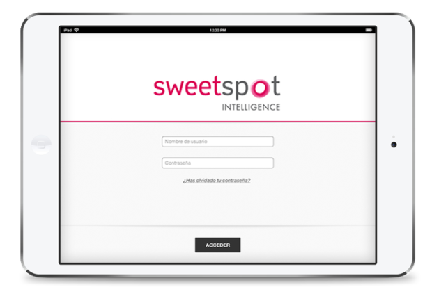Diseño y desarrollo app ipad Sweetspot Intelligence