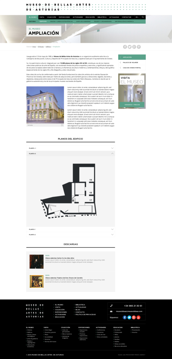 Desarrollo web y diseño web Museo de Bellas Artes de Asturias